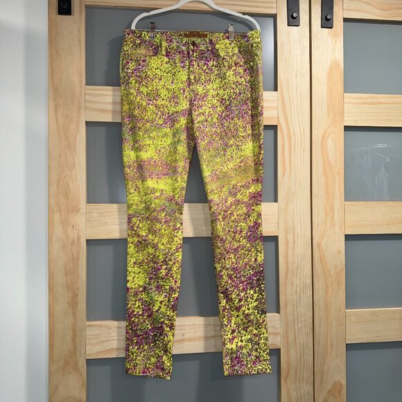 Joe's Jeans Denim - Joe's Jeans 'The Skinny' Neon Floral Stretch Denim Jeans Sunny Women's 32